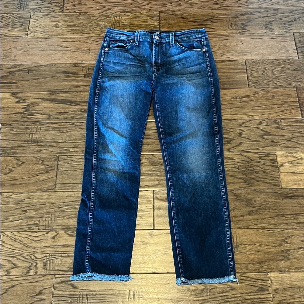 7 For All Mankind Ankle Straight High Rise Size 30
